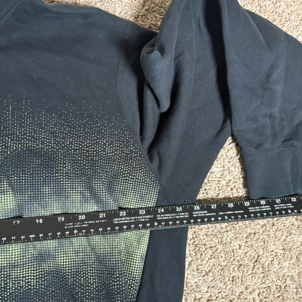 Jordan Mens Black Lime Green Halftone Graphic Pullover Hoodie XXL 833937-010